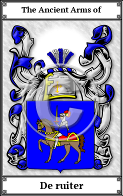 De ruiter Family Crest Download (JPG)  Book Plated - 150 DPI